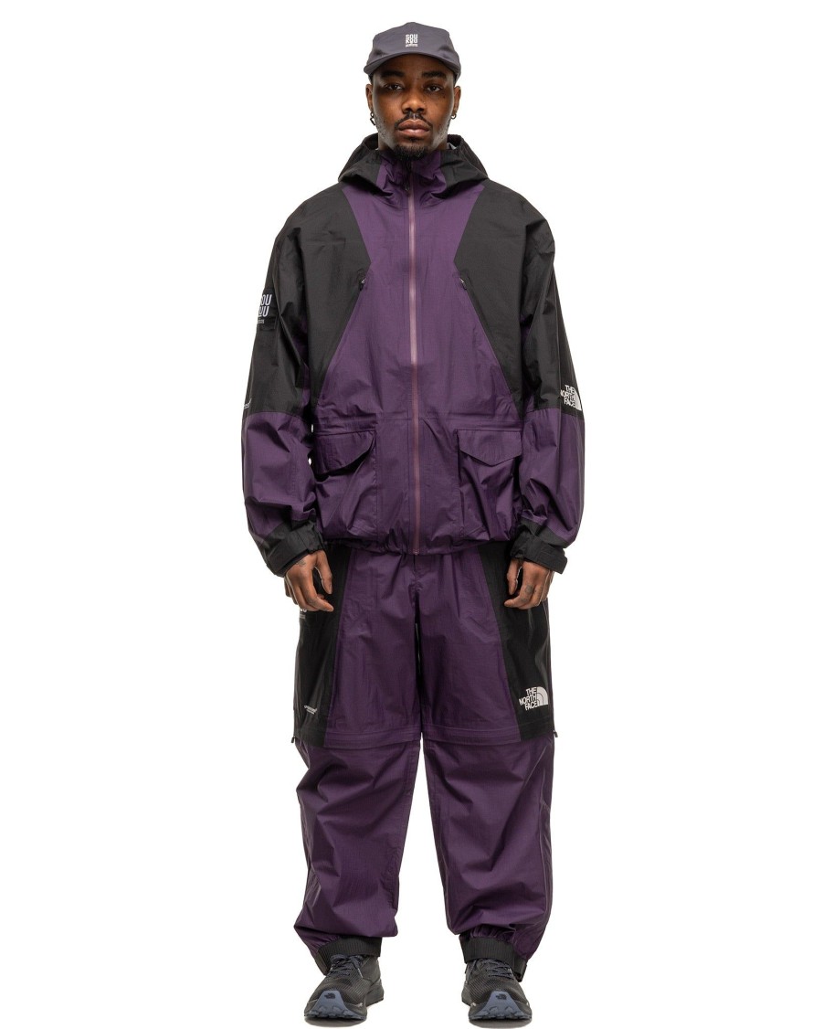 New X Undercover Soukuu Hike Convertible Shell Pant Purple Pennant Bottoms