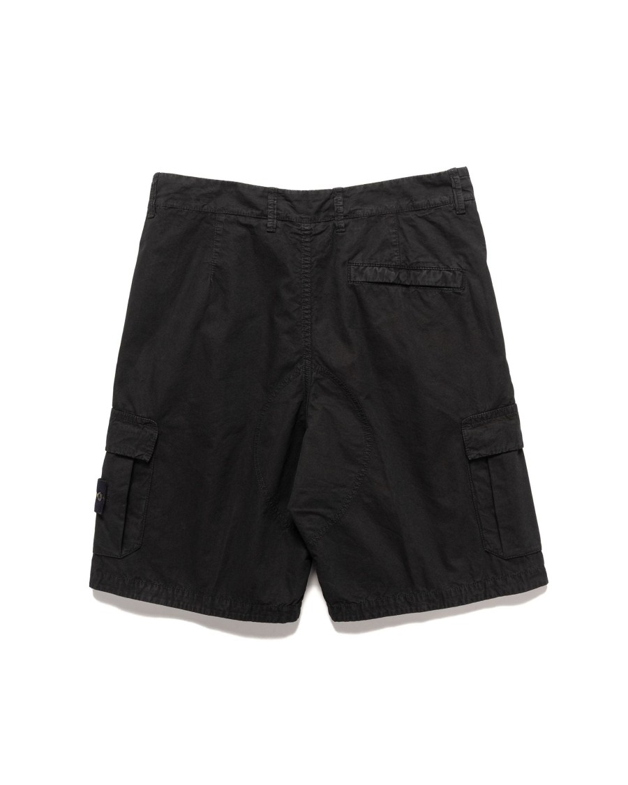 Hot Old' Treatment Loose Fit Bermuda Shorts Black Bottoms