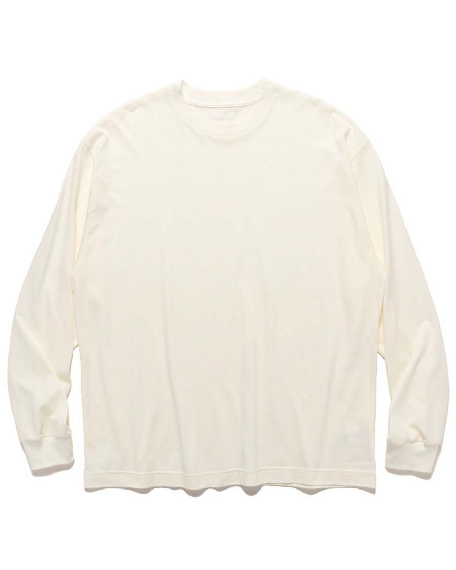 Best Cotton Silk L/S Baggy Tee White T-Shirts