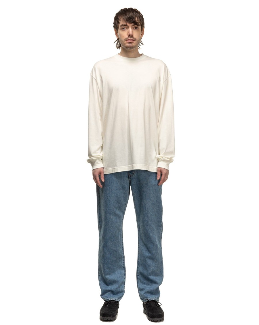 Best Cotton Silk L/S Baggy Tee White T-Shirts