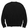 New Linen Mesh Oversized Crew Neck Knit Black Knits