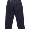 New 5P Zipper Front Denim Pants Indigo One Wash Bottoms