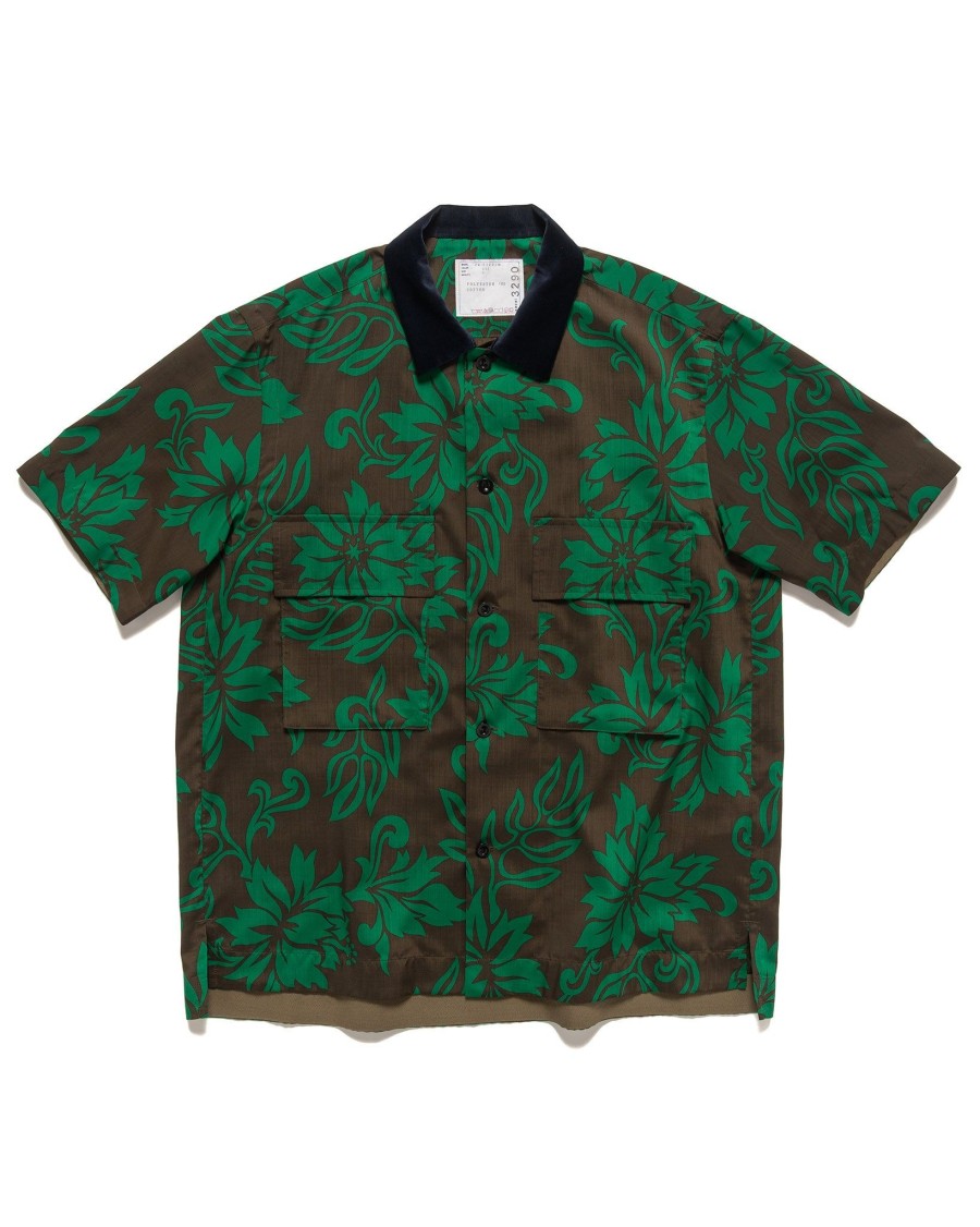 New Floral Print Shirt Green Shirts