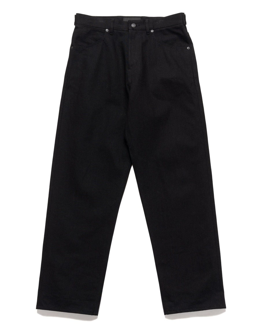 Online Station Pant-Suvin Cotton Denim Black Bottoms