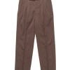 Best Tucked Side Tab Trouser-Wool Gabardine/Printed Brown/Fine Pattern Bottoms