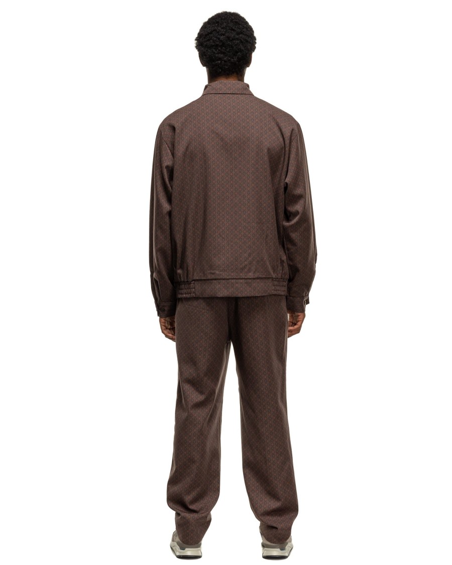 Best Tucked Side Tab Trouser-Wool Gabardine/Printed Brown/Fine Pattern Bottoms