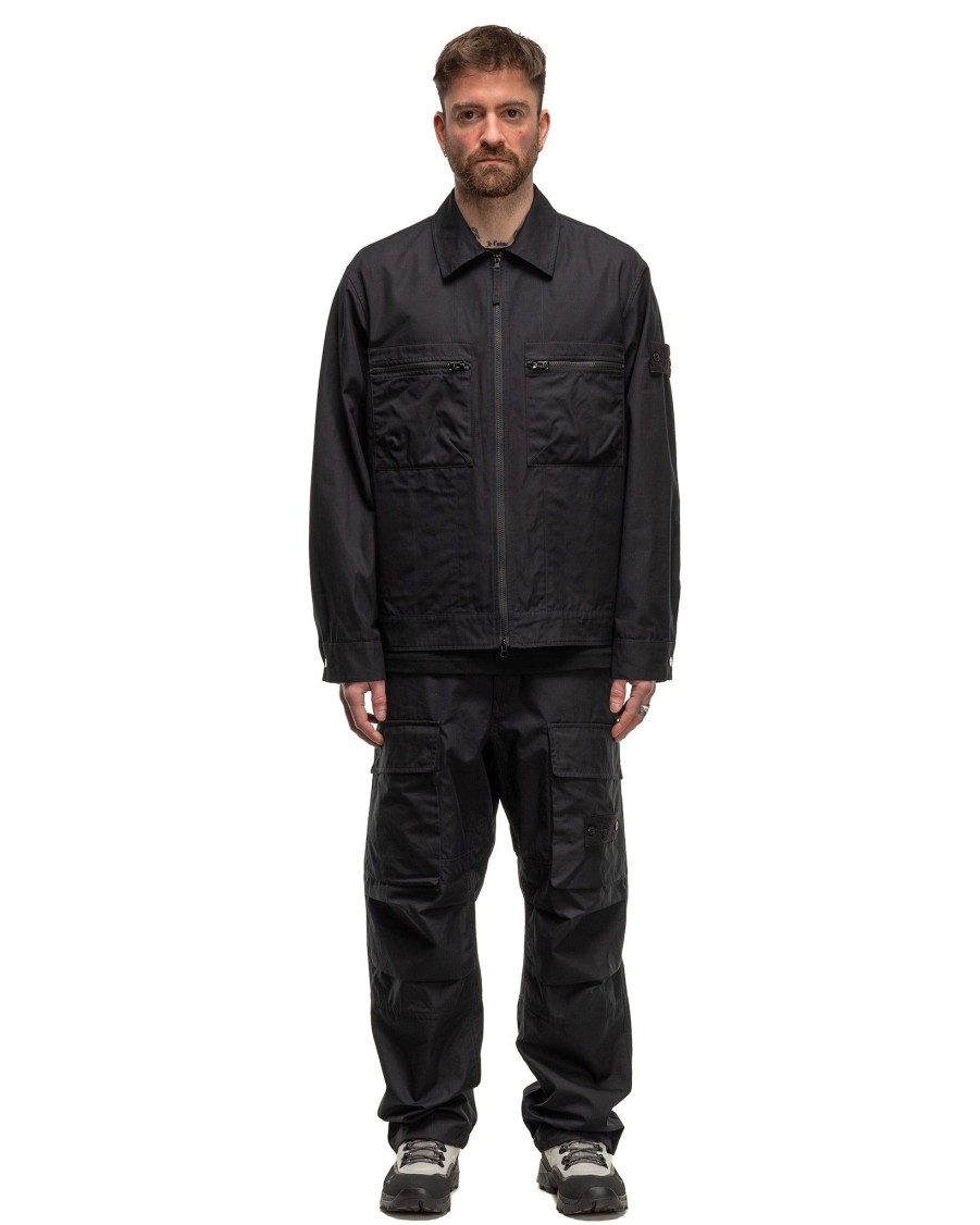 New Weatherproof Cotton Canvas Ghost Piece Loose Fit Cargo Pants Black Bottoms