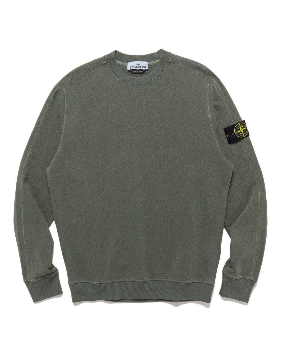 Online Old' Treatment Crewneck Sweatshirt Musk Sweaters