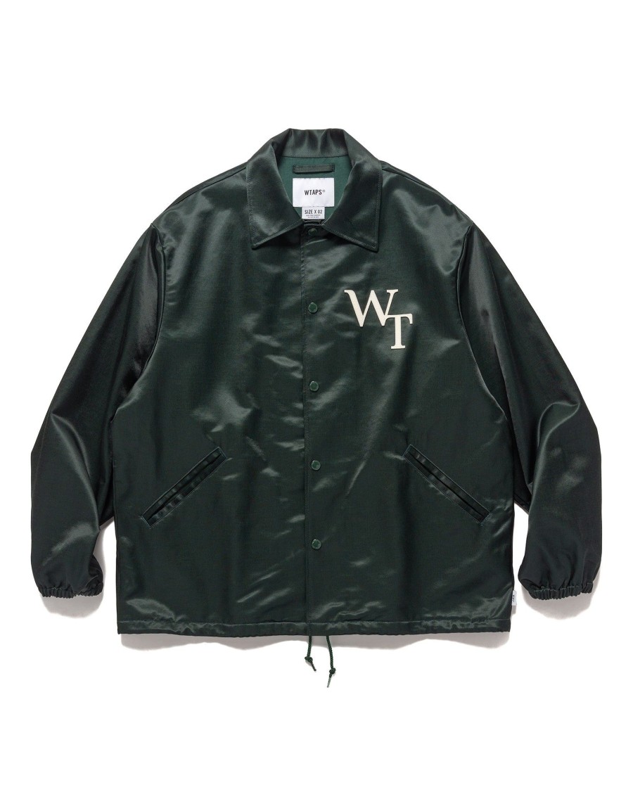 New Chief/Jacket/Ctry. Satin. League Green Outerwear