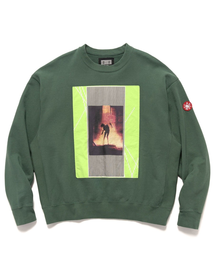 Online Washed Vs 8B Crew Neck Green Sweaters