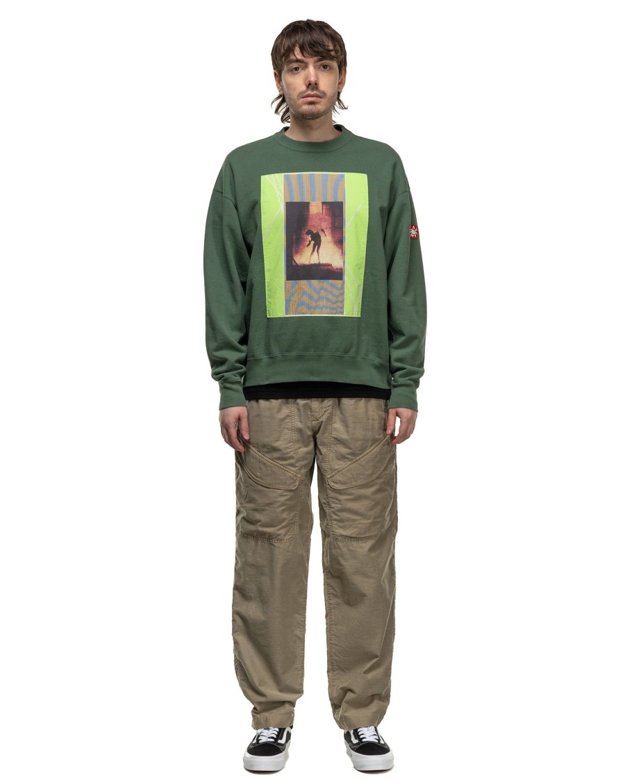 Online Washed Vs 8B Crew Neck Green Sweaters