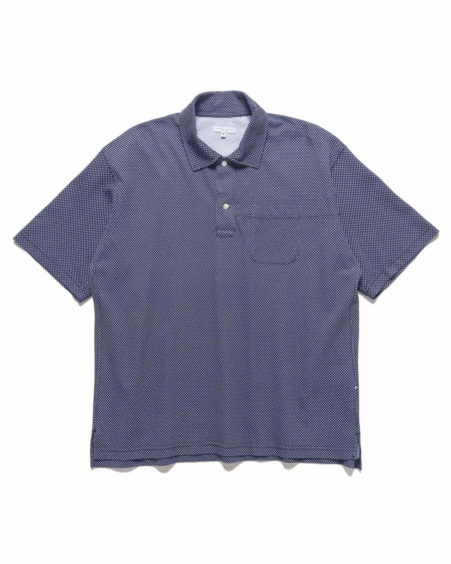 Clearance Polo Shirt Polka Dot Pique Navy Shirts