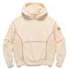 Clearance Wide Rib Cut Heavy Hoody Beige Sweaters