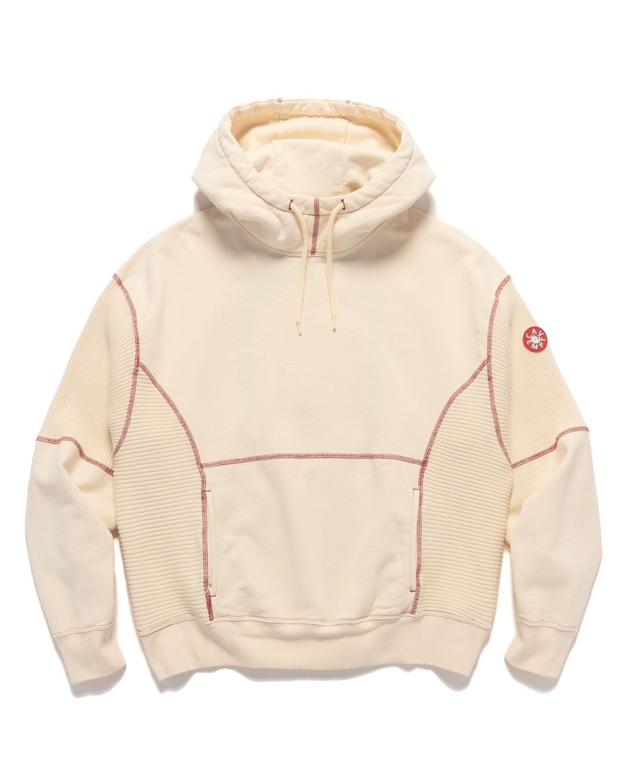 Clearance Wide Rib Cut Heavy Hoody Beige Sweaters