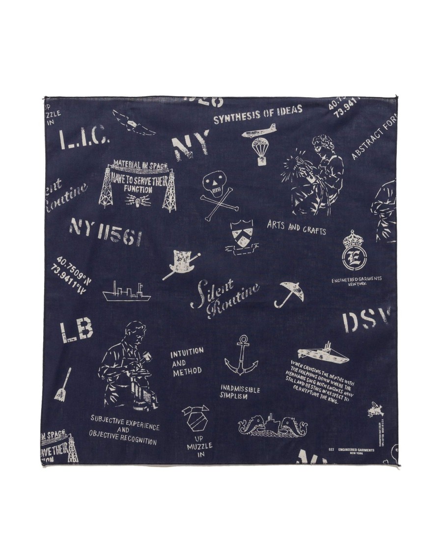 New Printed Bandana Ny Navy Accessories