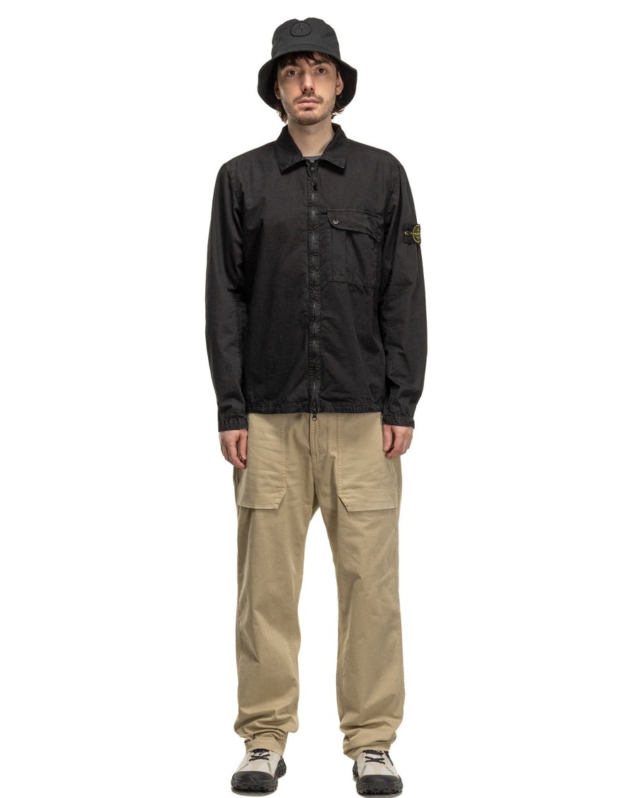 Clearance Old' Treatment Regular Fit Overshirt Black Outerwear