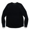 Best Base Crewneck-Flatback Thermal Cotton Black Sweaters