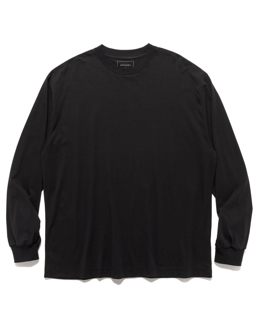 Online Cotton Silk L/S Baggy Tee Black T-Shirts