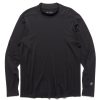 New Convexity Comfort Mock Neck L/S Shirt Black T-Shirts