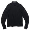 Clearance Wool Half Zip L/S T-Shirt Black Knits