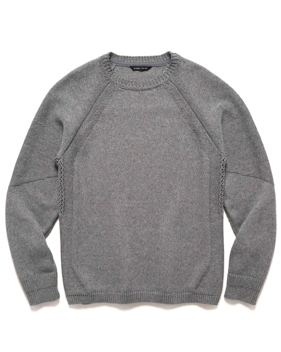 Online Harbour Sweater-Cotton Cashmere Knit Heather Grey Sweaters