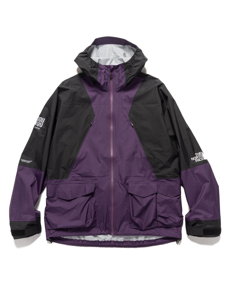 Hot X Undercover Soukuu Hike Packable Mountain Light Shell Jacket Purple Pennant Outerwear