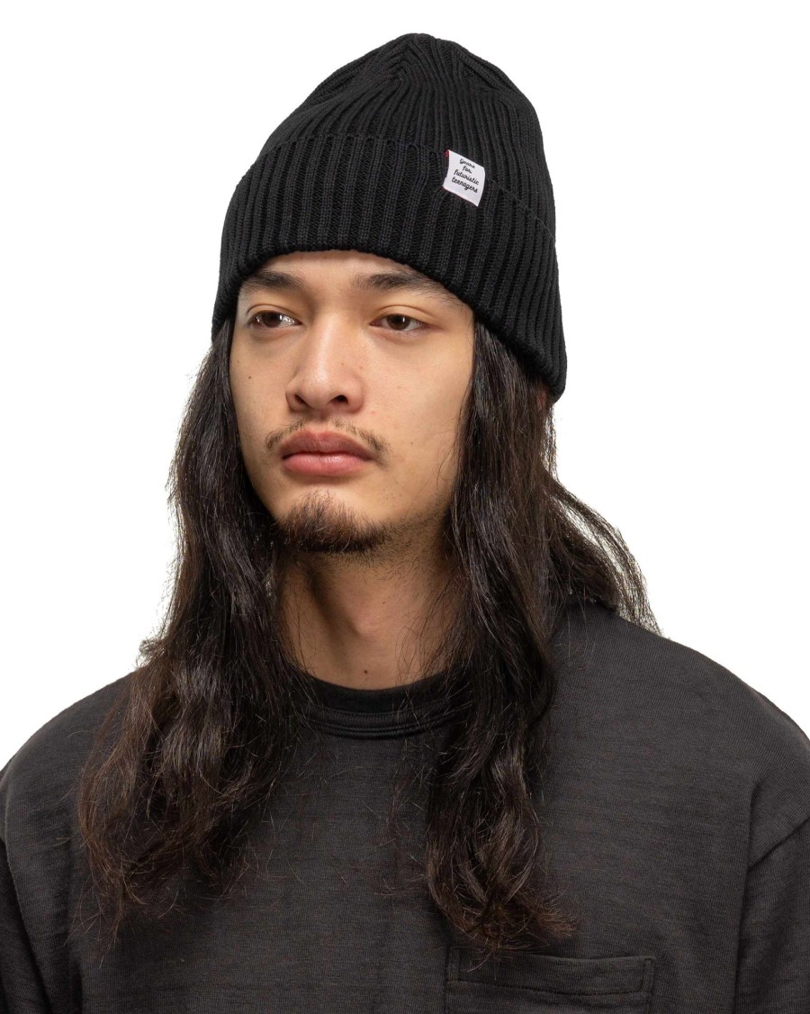 Online Cotton Rib Beanie Black Accessories