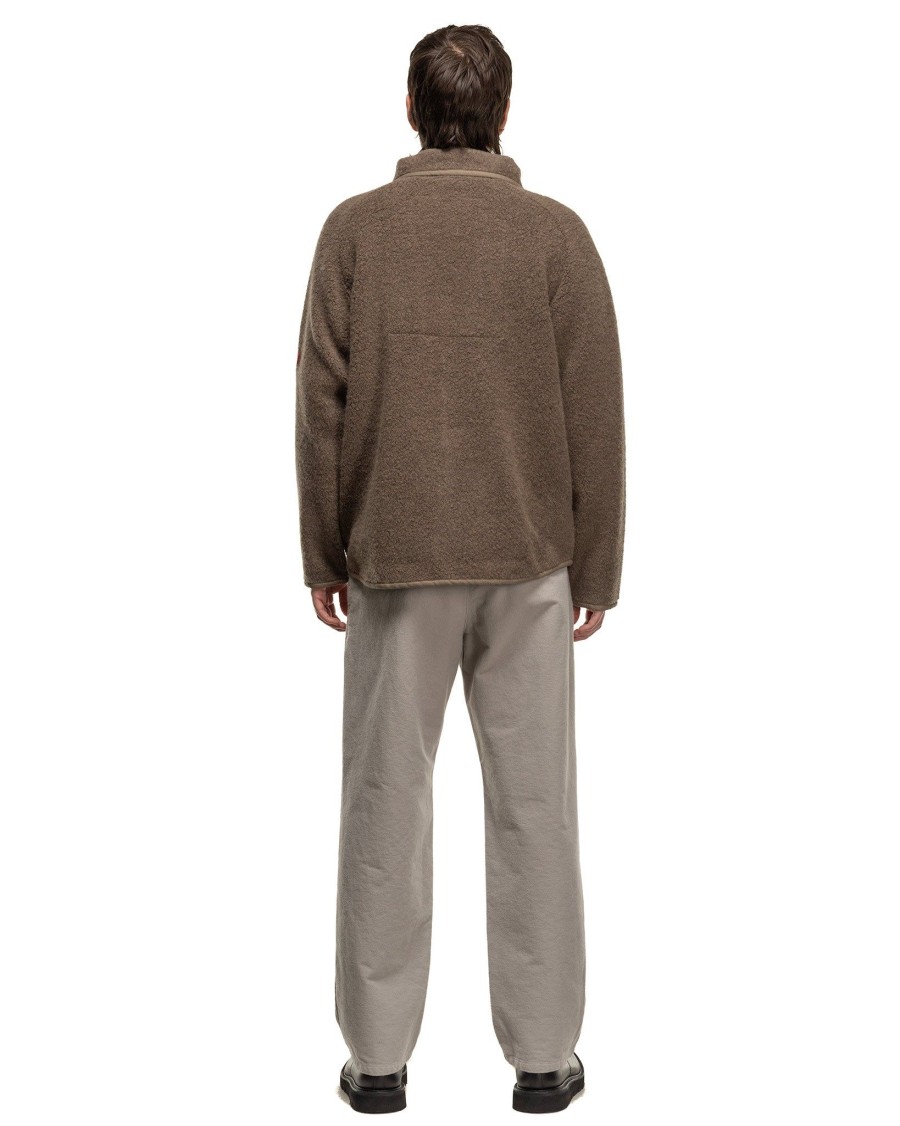 Hot Brushed Soft Cotton One Tuck Pants Grey Bottoms