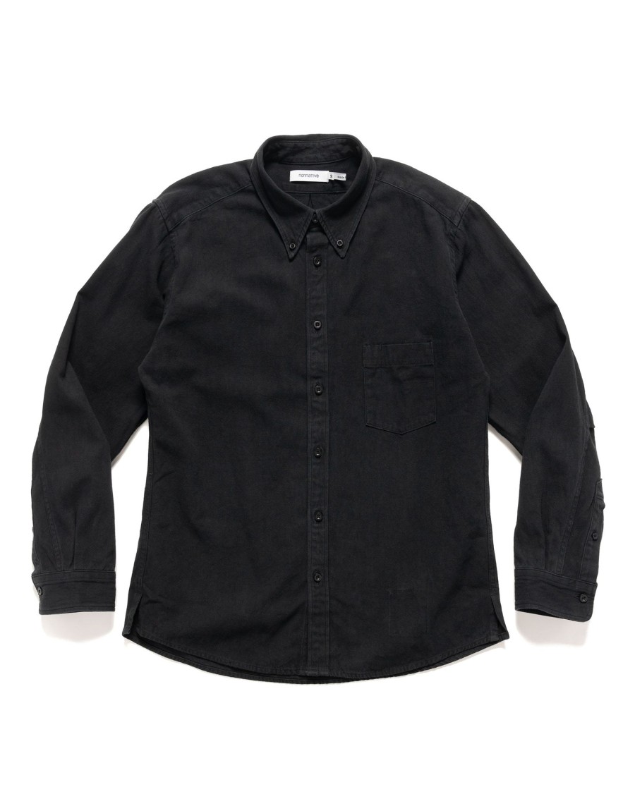 Clearance Dweller L/S B.D. Shirt C/L Oxford Black Shirts