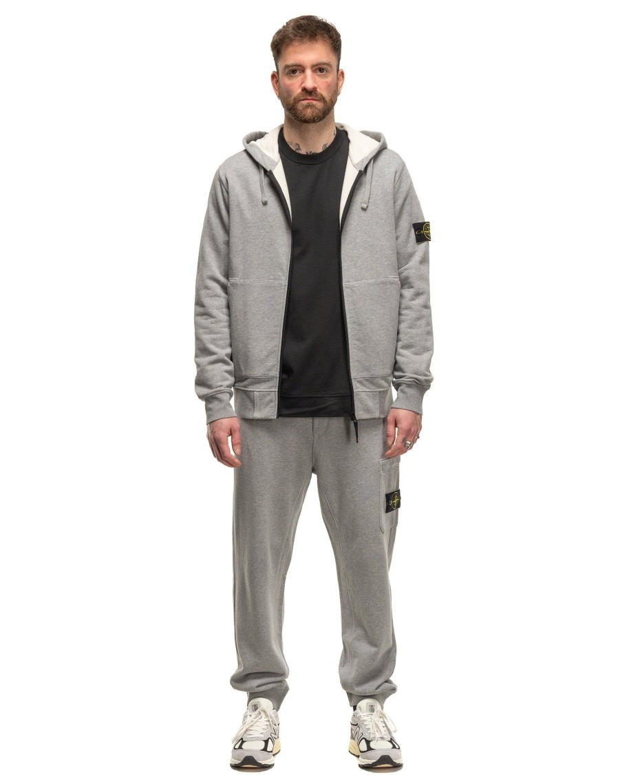 Hot Regular Fit Cargo Sweatpants Melange Grey Bottoms