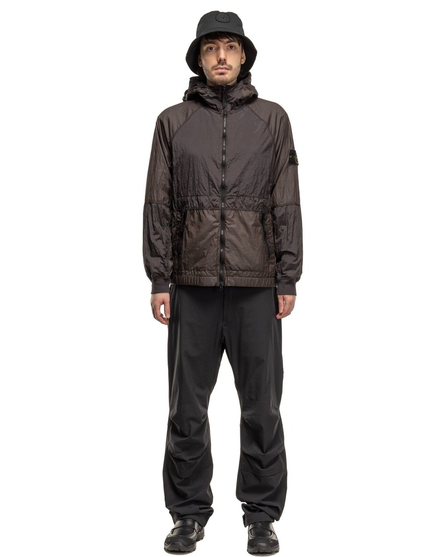 Hot Nylon Metal Watro-Tc In Econyl® Regenerated Nylon Hooded Jacket Charcoal Outerwear