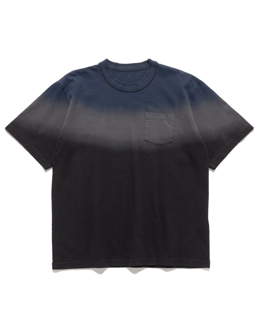 Wholesale Dip Dye T-Shirt Navy X Grey T-Shirts