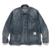 Best Washed Short Coverall Jacket Indigo Outerwear