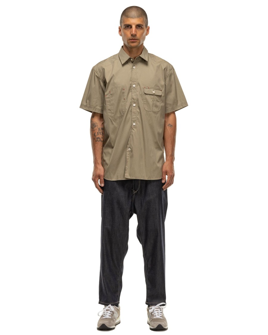 Clearance Cotton Nylon Ss Shirt Khaki Outerwear