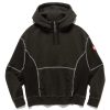 Online Wide Rib Cut Heavy Hoody Black Sweaters