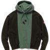 Best Panelled Two Tone Hoody Green Sweaters