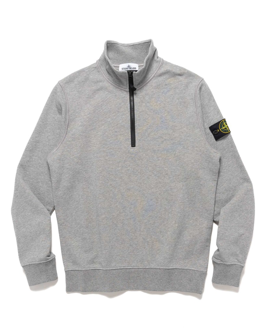 Online Half-Zipper Sweatshirt Melange Grey Sweaters