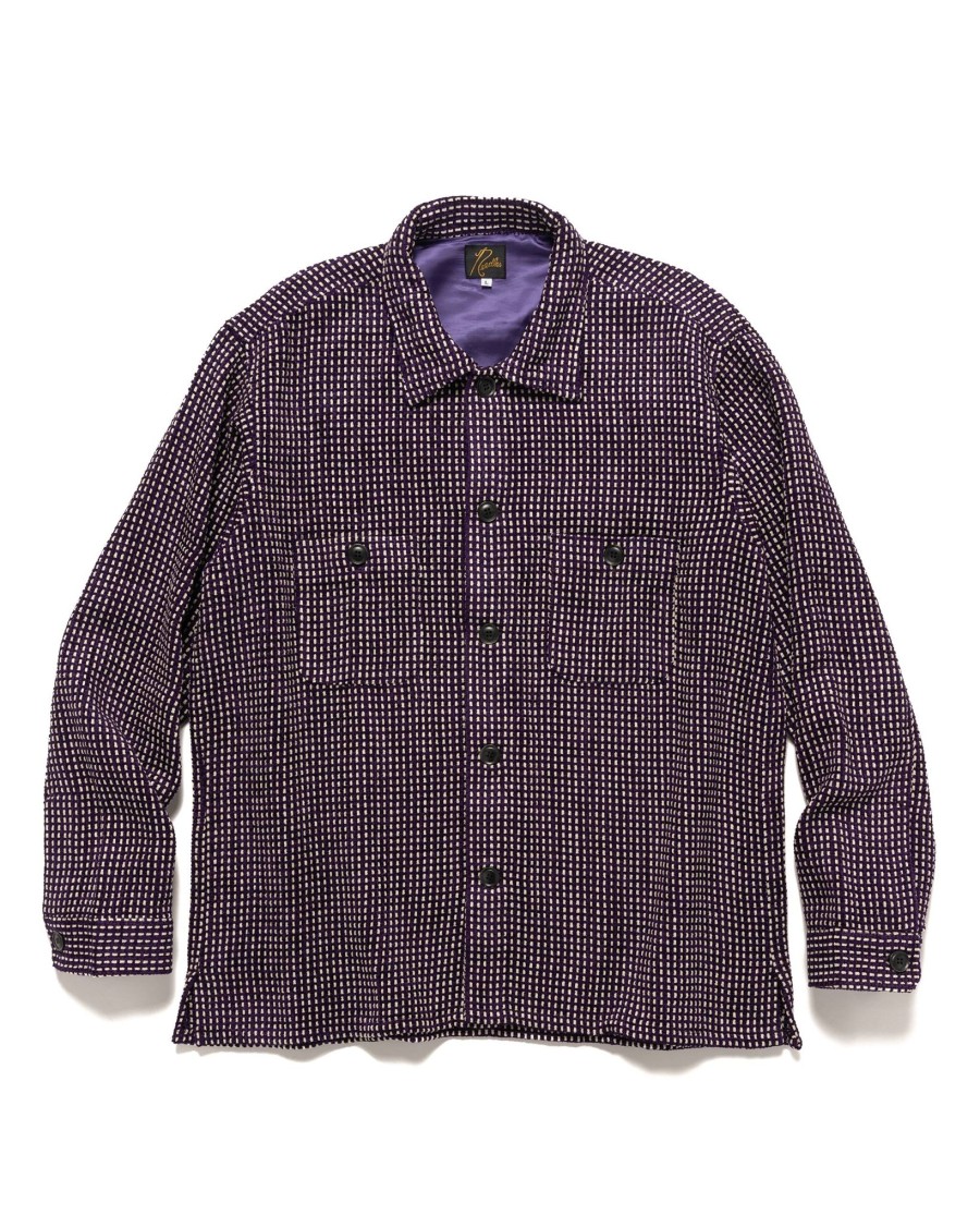 Wholesale Smokey Shirt-Ac/Pe/W Mall Cloth Purple Shirts