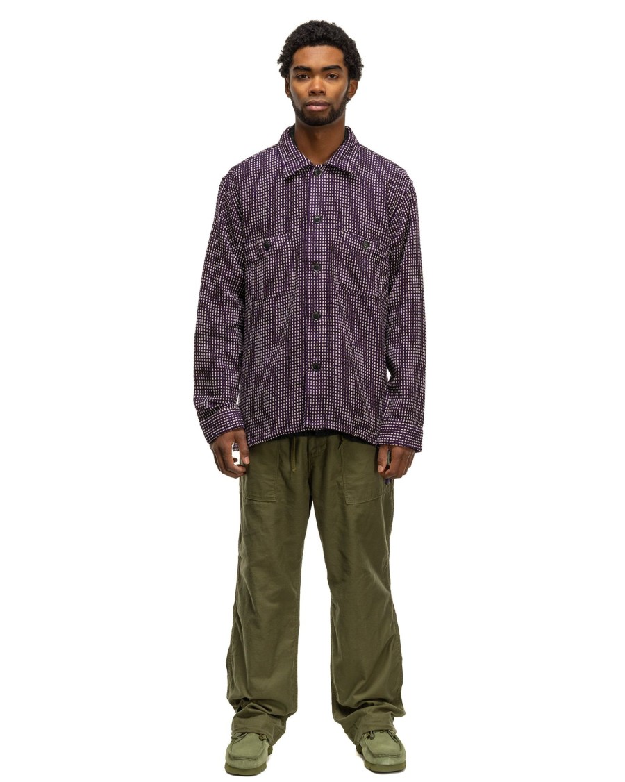 Wholesale Smokey Shirt-Ac/Pe/W Mall Cloth Purple Shirts