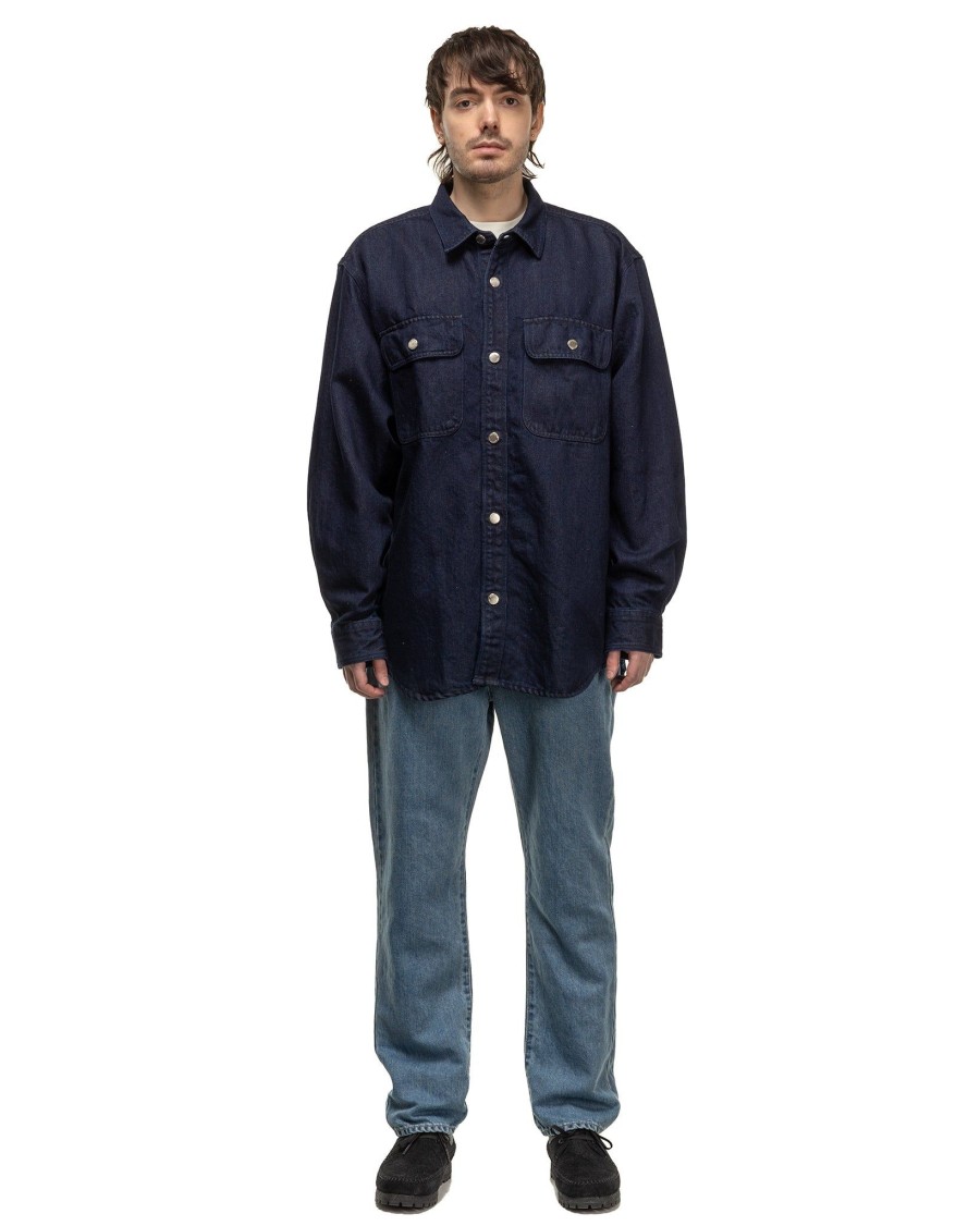 Hot Oversized Shirt Jacket Indigo Outerwear