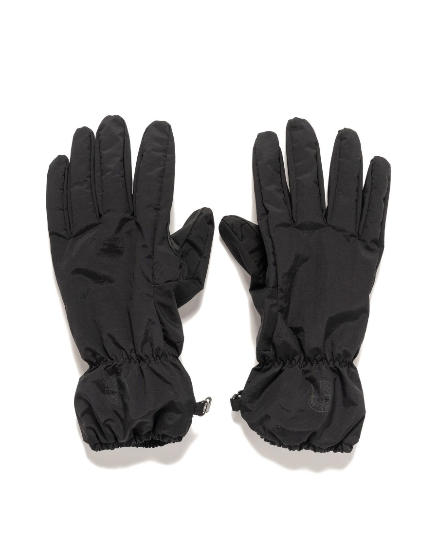 New Nylon Metal Gloves In Econyl Regenerated Nylon Black Accessories