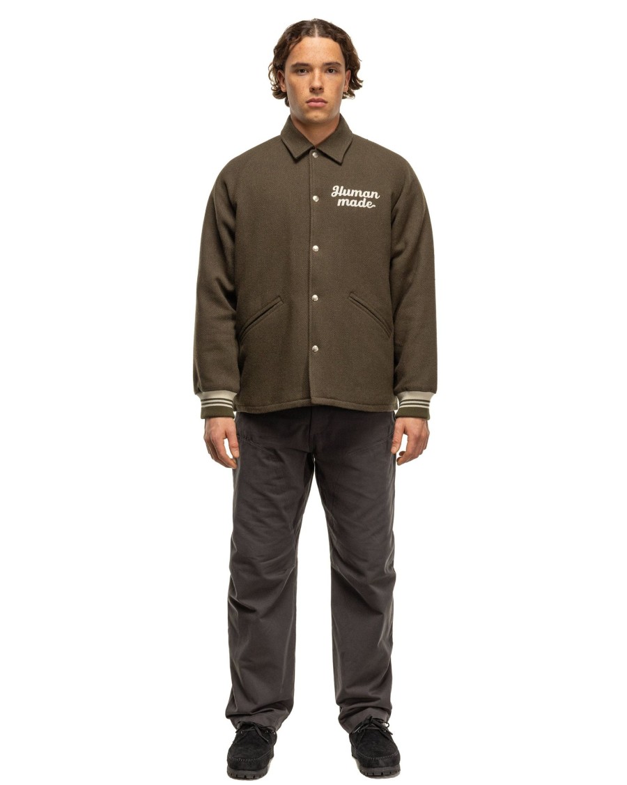 Wholesale Stadium Jacket Olive Drab Outerwear