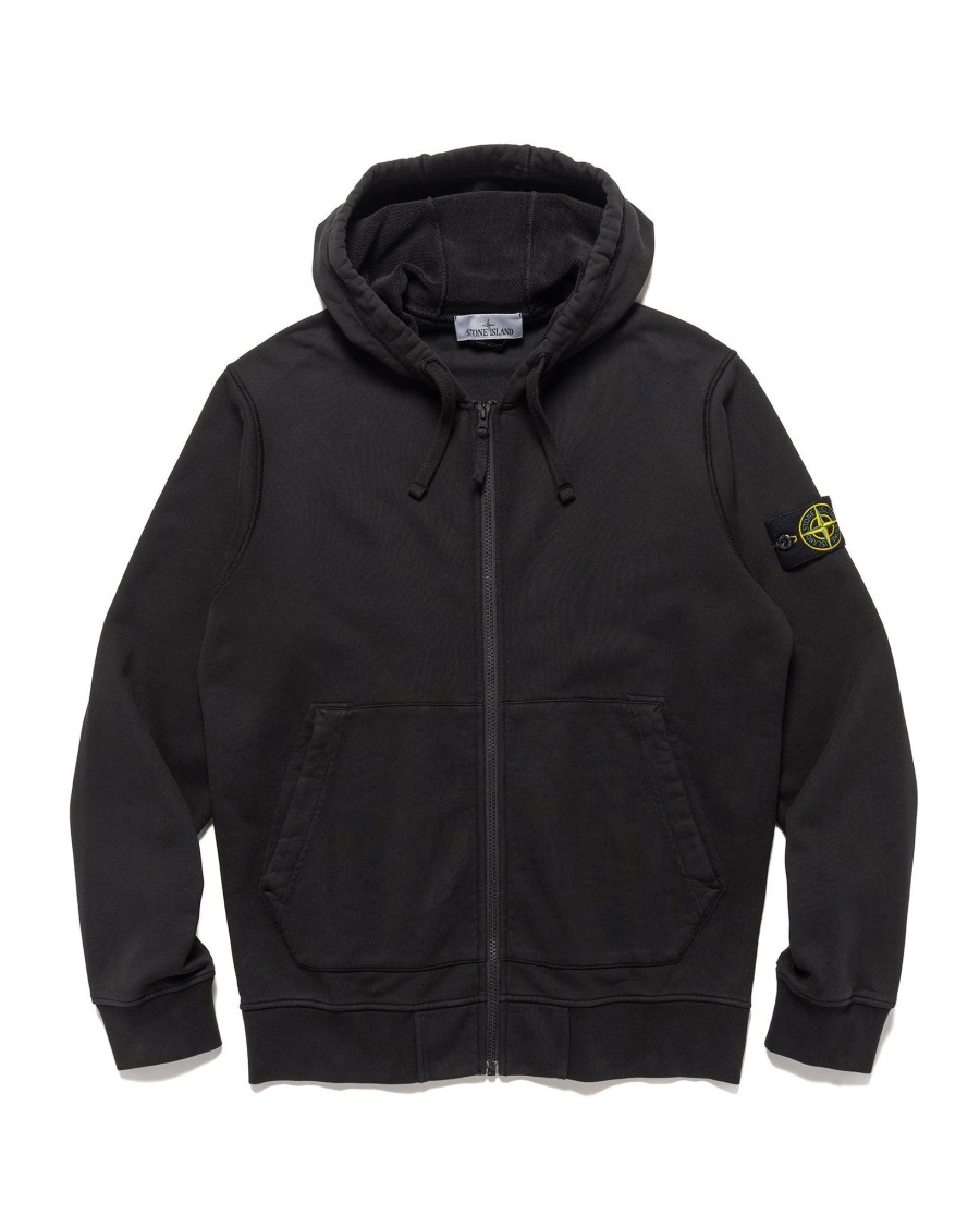 Clearance Hooded Track Top Black Sweaters