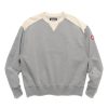 Clearance Panel Shoulder Crew Neck Grey Sweaters