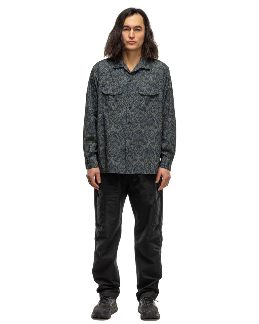 Online Classic Shirt Cotton Paisley Print Navy Shirts