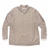 Wholesale Officer L/S Shirt Cotton Broad London Stripe Khaki Shirts