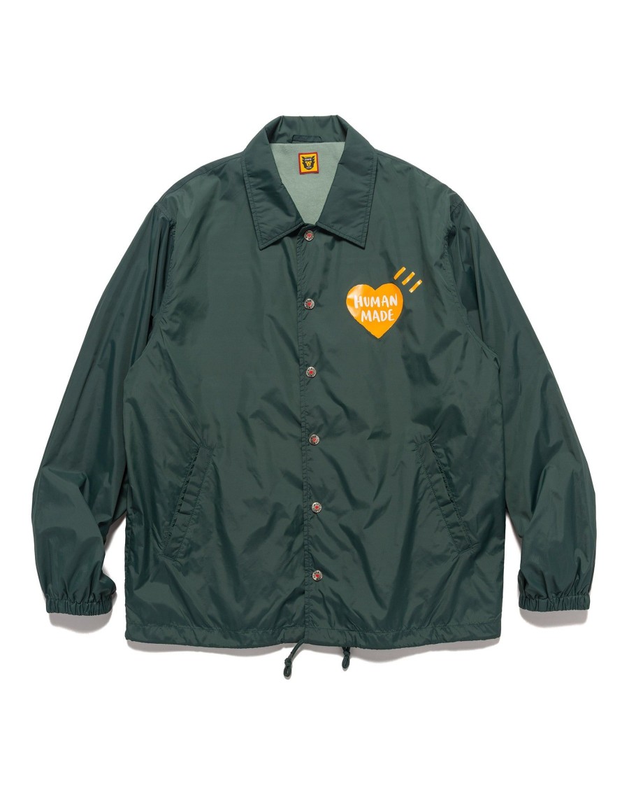 New Coach Jacket Green Outerwear