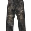 Hot Savage Denim Dp Mid Pants Black Bottoms