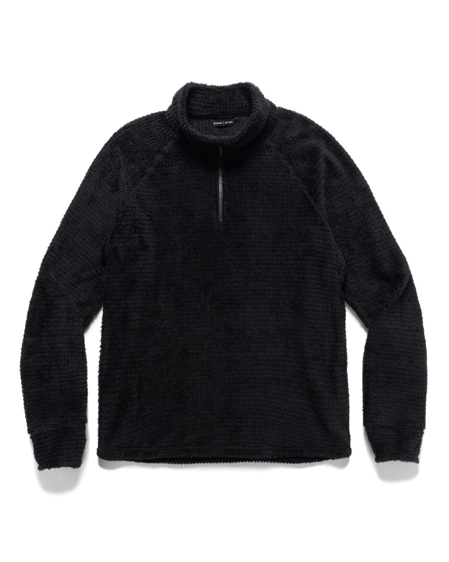 Hot Ascent Zip Neck-Polartec® Alpha® Direct Poly Fleece Black Sweaters