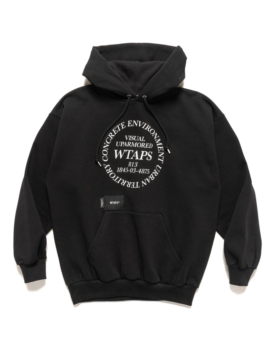 Online Ingredients/Hoody/Cotton Black Sweaters